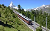 Blick auf das Matterhorn - zwischen Riffelalp und Riffelboden am 16.07.2016.