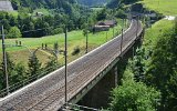 Die Zgraggentalbrcke erhielt 1968 einen dreifeldrigen Trger aus Stahlbetonbalken, der auf den gemauerten Pfeilern von 1882 + 1893 ruht. (06.07.2106)